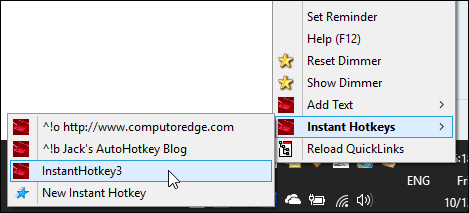 Instant Hotkey Menu